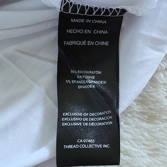 bebe White Top with Zipper Detail - NWT - Picture 7 of 14